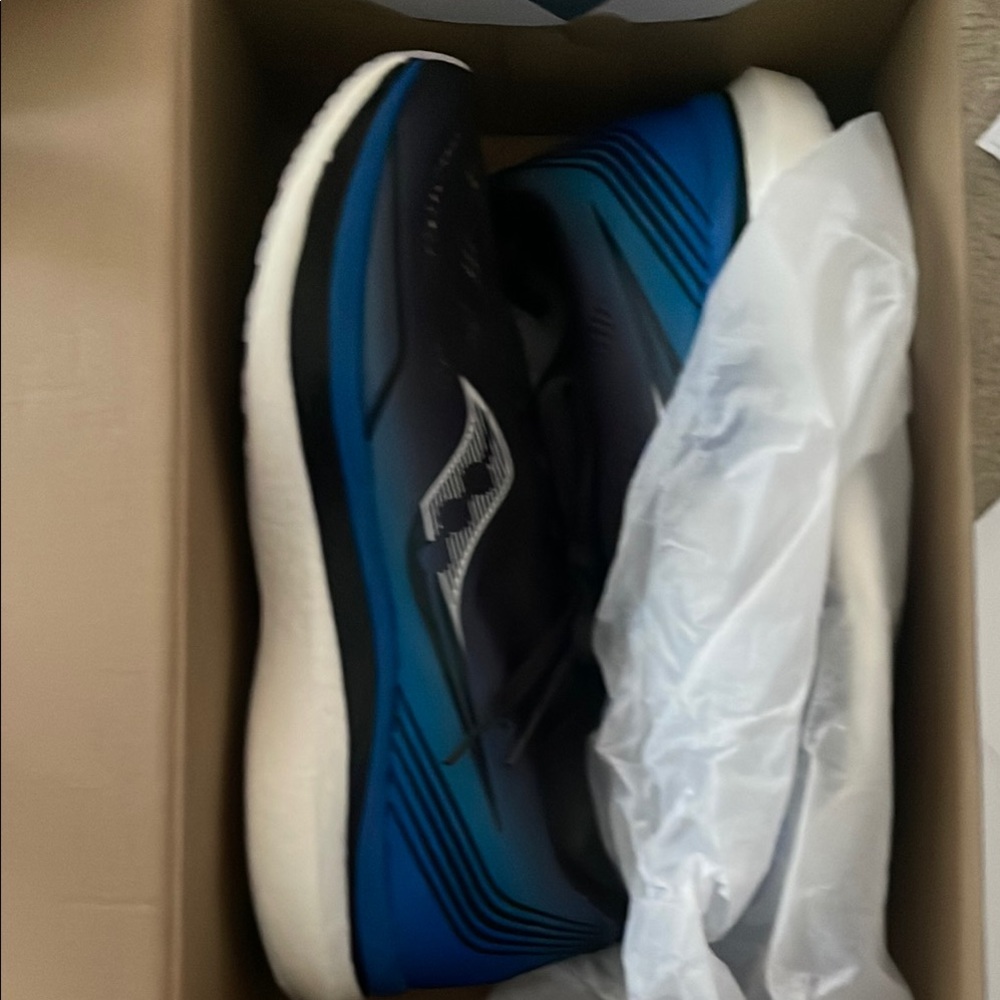 Saucony Endorphin Pro carbon plate Blue and Black Sneakers